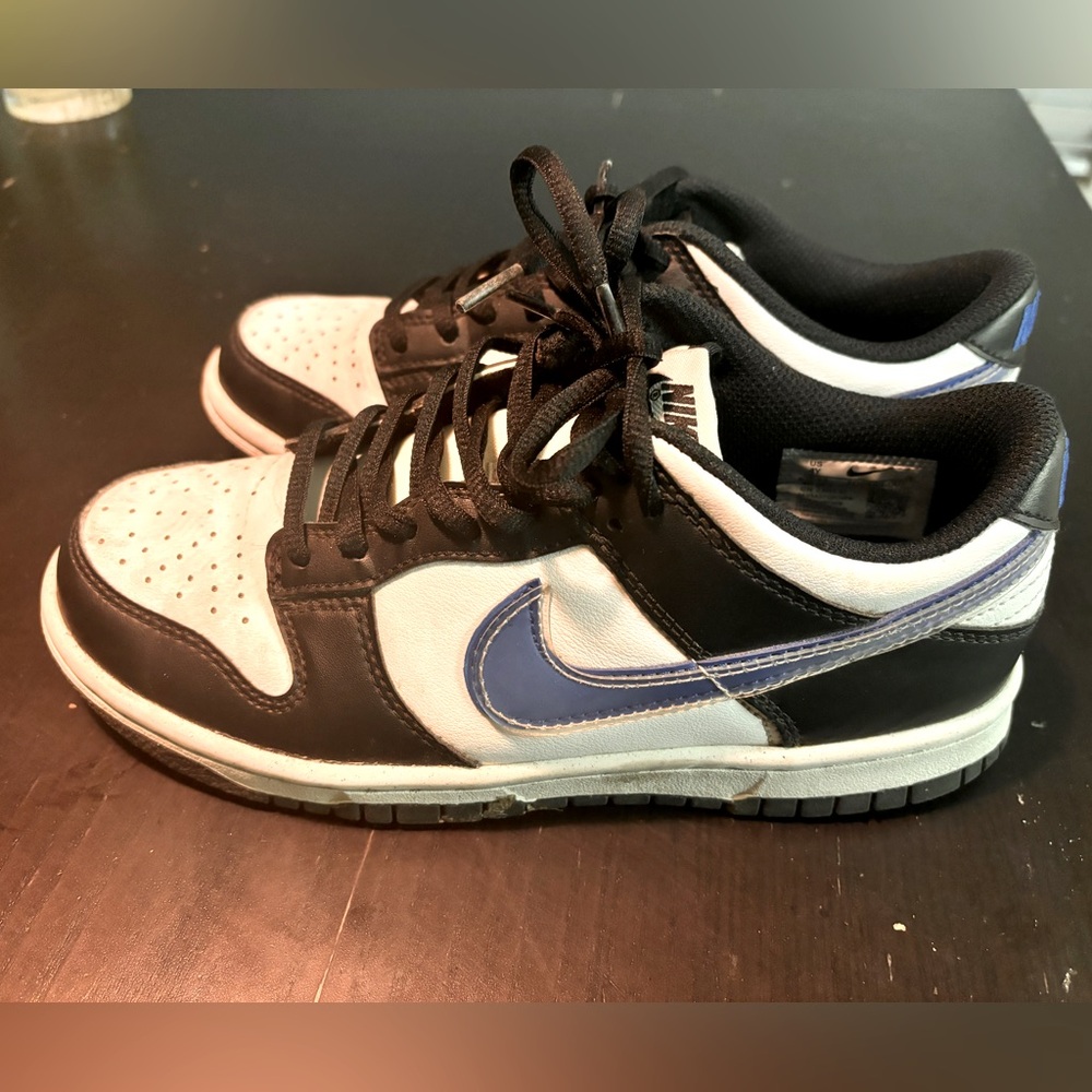 Nike Dunk Low Size 4Y.  Black/Blue.  Bought brand new. Barely worn 5 times.